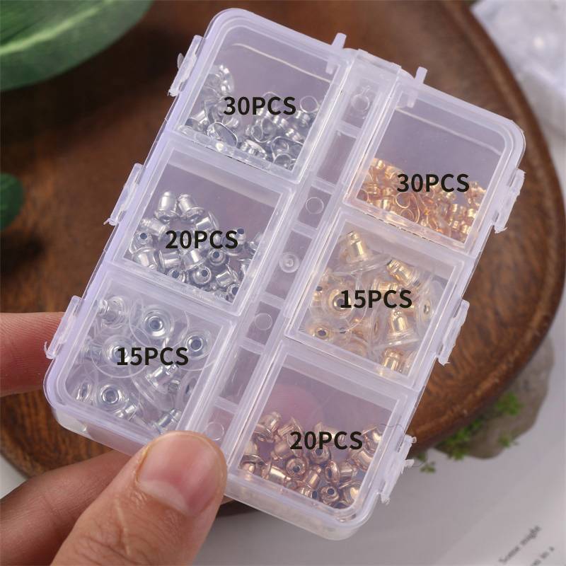 Six metal ear plugs (6 packs)