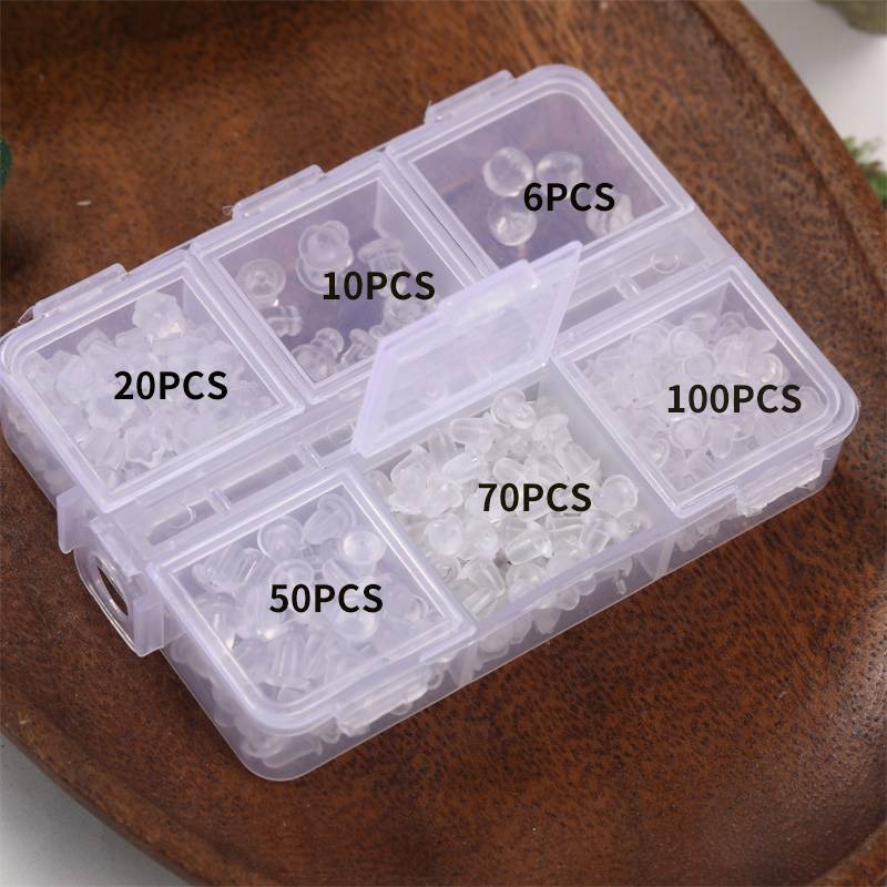 6 transparent ear plugs (6 packages)