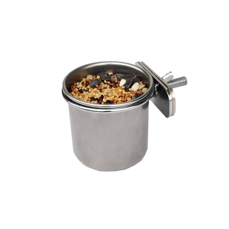 Stainless Steel Bird Box Bailing Thrush Bird, Tiger Skin Peony Barr Parrot Bowl Bowl Aka Cup Food Basin