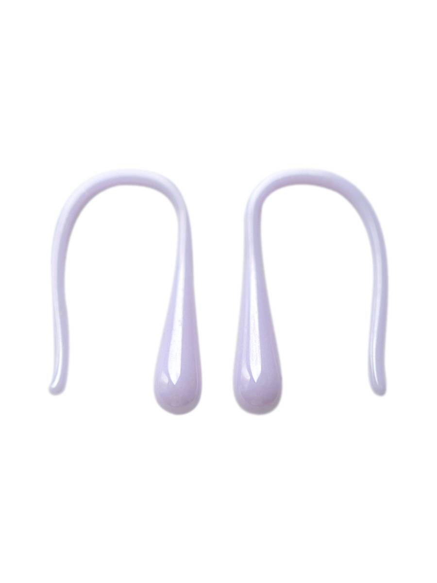 Colored ceramic ear -pierced earrings, water droplets, U -shaped earrings Sleeping biological porcelain ear sticks simple and sweet all -porcelain