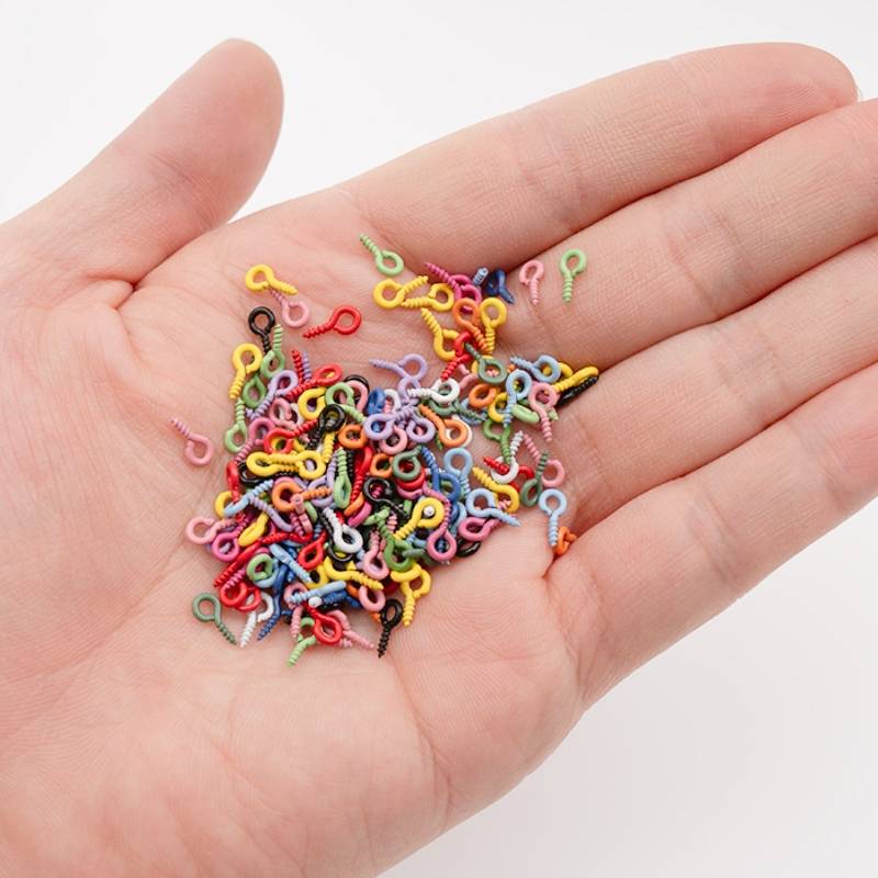 Sheep eye nails self -attack screw band ring hook hook pendant DIY key toy Bodhi metal accessories handmade