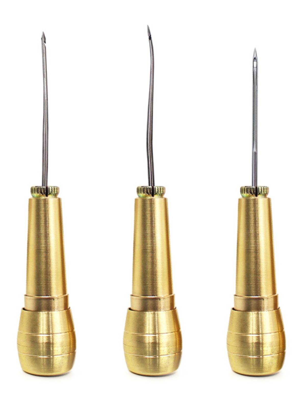 Shoes cone tanned soles hand -made straight -hole copper sleeve stitching shoes to make up the steel family tool hook needle perforated needle