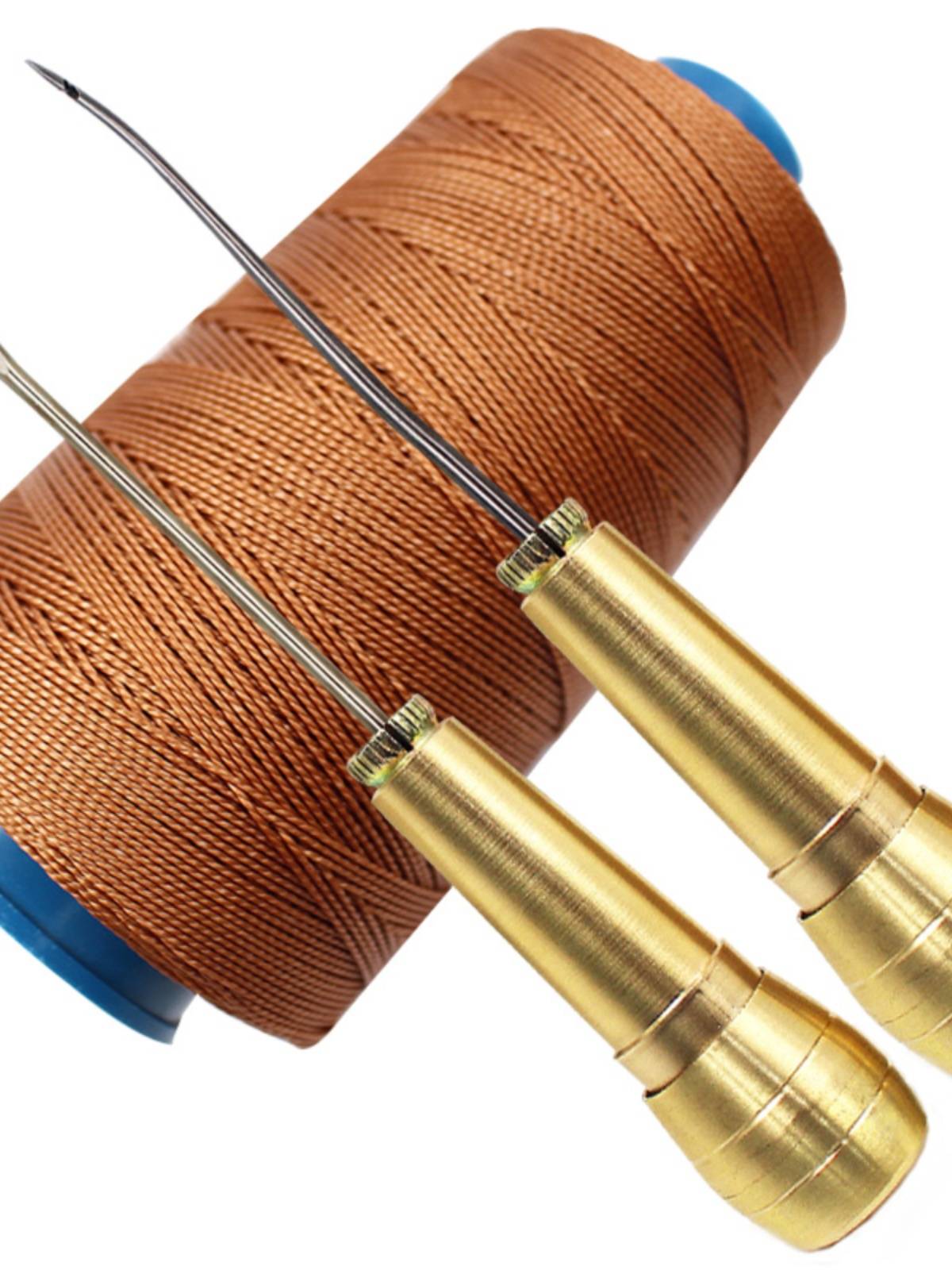 Shoes cone tanned soles hand -made straight -hole copper sleeve stitching shoes to make up the steel family tool hook needle perforated needle