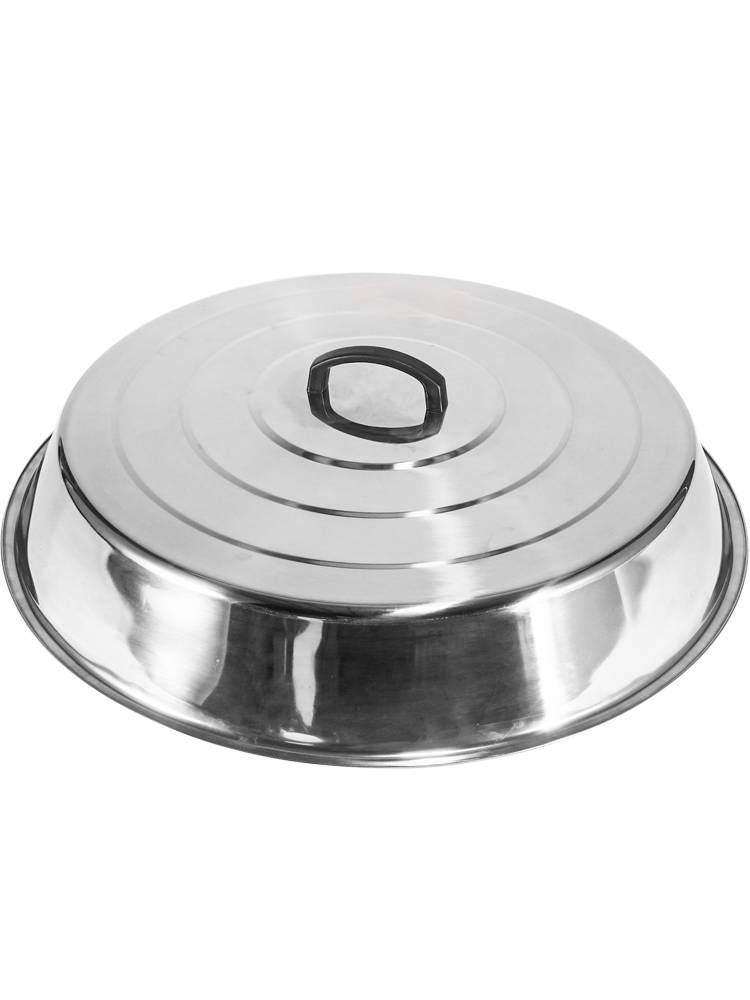 A big, stainless steel pot in a big old tank, a big, big, round-sized, large-boiled pan