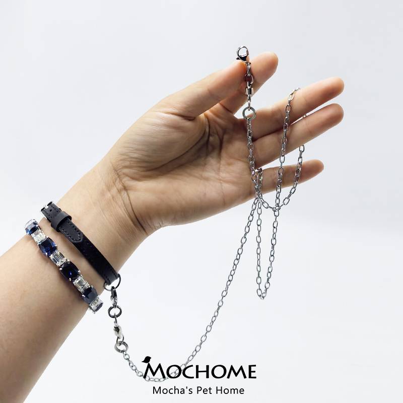 Large stainless chain + bracelet