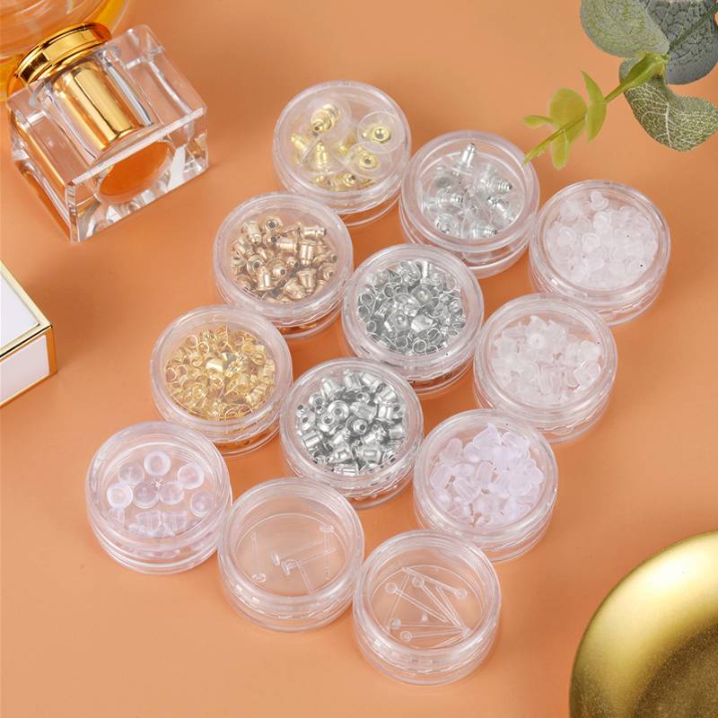 Ear -blocked silicone earrings Tacer transparent plastic simplicity ear hat earring to prevent the ear buckle tunnel earrings accessories