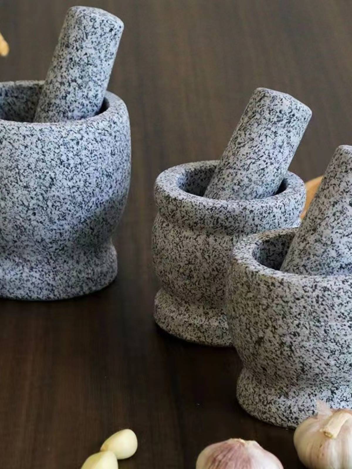 Stone garlic mortar pounding garlic garlic garlic mud, mash the home grinding mortar stone mortar manually smash the garlic can
