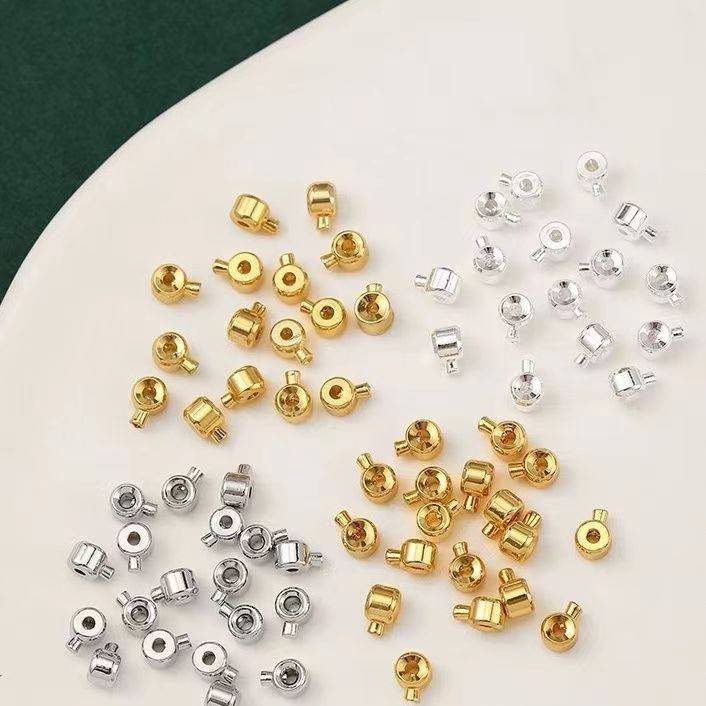 18K14K Bao Gold High -end Color High -end Positioning Bead Pressing Caps Handmade DIY Bracelet Rejuvenation Book