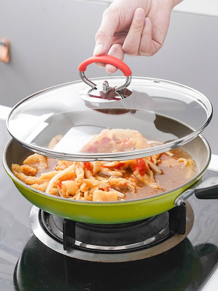General pan cap handle stainless steel silicone pre-heat with a pan cap for glass-cap screws