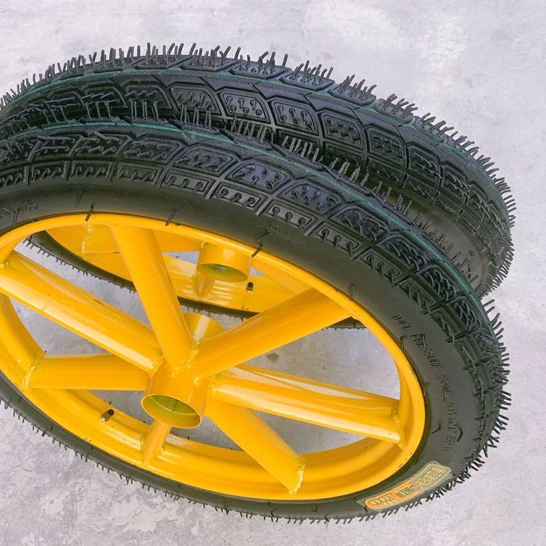 Germany imported human driver driver carts 3.00-18 Elastic wheel steel ring labor vehicle turning vehicle gray