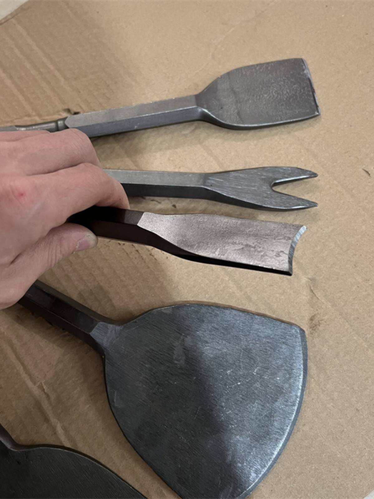 Electric Povery Copper Copper Artifact Professional Shooping Copper Line Disassembling Copper Fork Divided Piece Platform Crescent Fan -shaped shovel