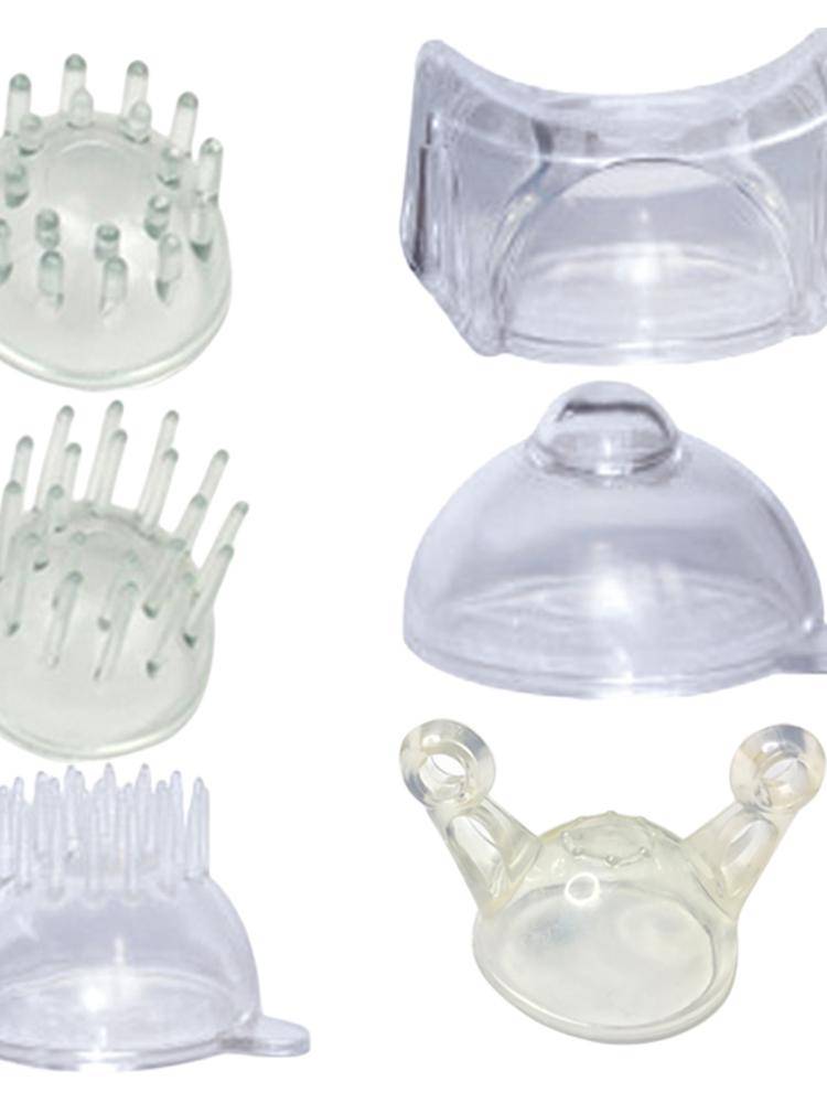 Massage device accessories convex milk nipple horseshoe -headed head round head round head acupuncture silicone soft massage head dolphin massage stick