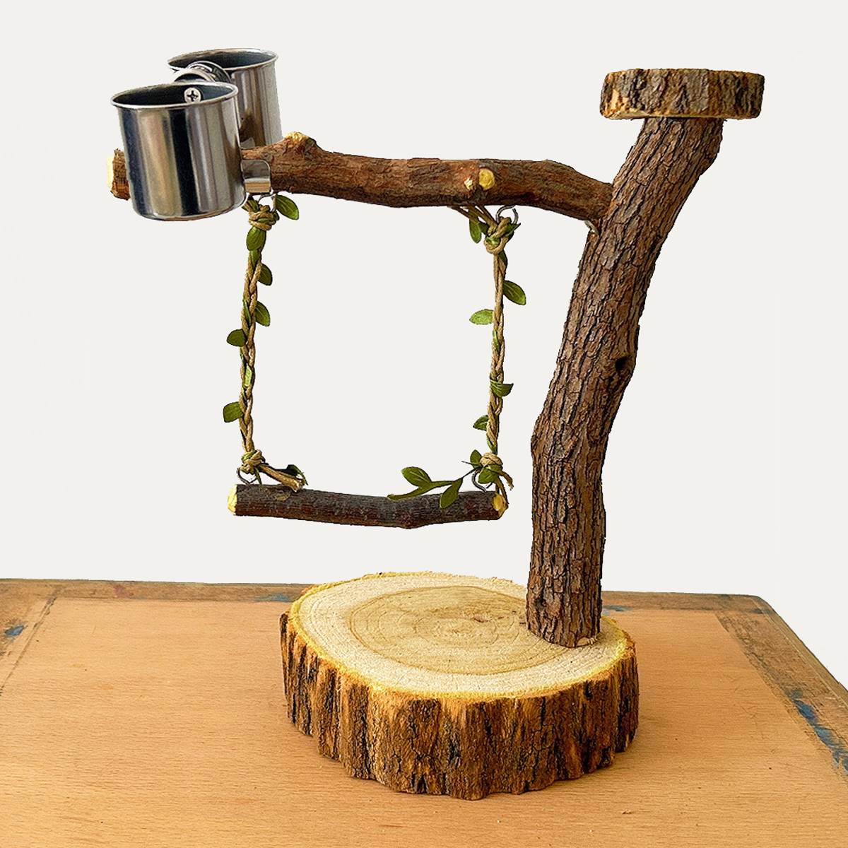 The stand with a swing and a food box