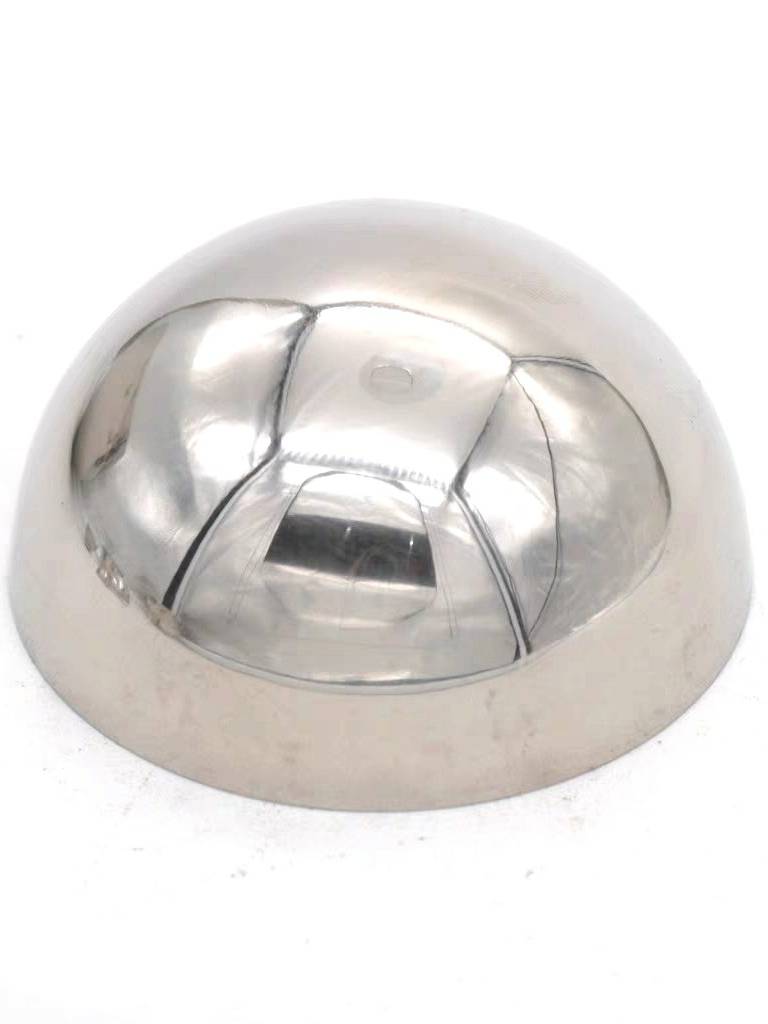 304 boutique 1.0 thick stainless steel mirror semi -ball seal sealing round -type tube hemisphere sealing wall blocking wall decoration hollow