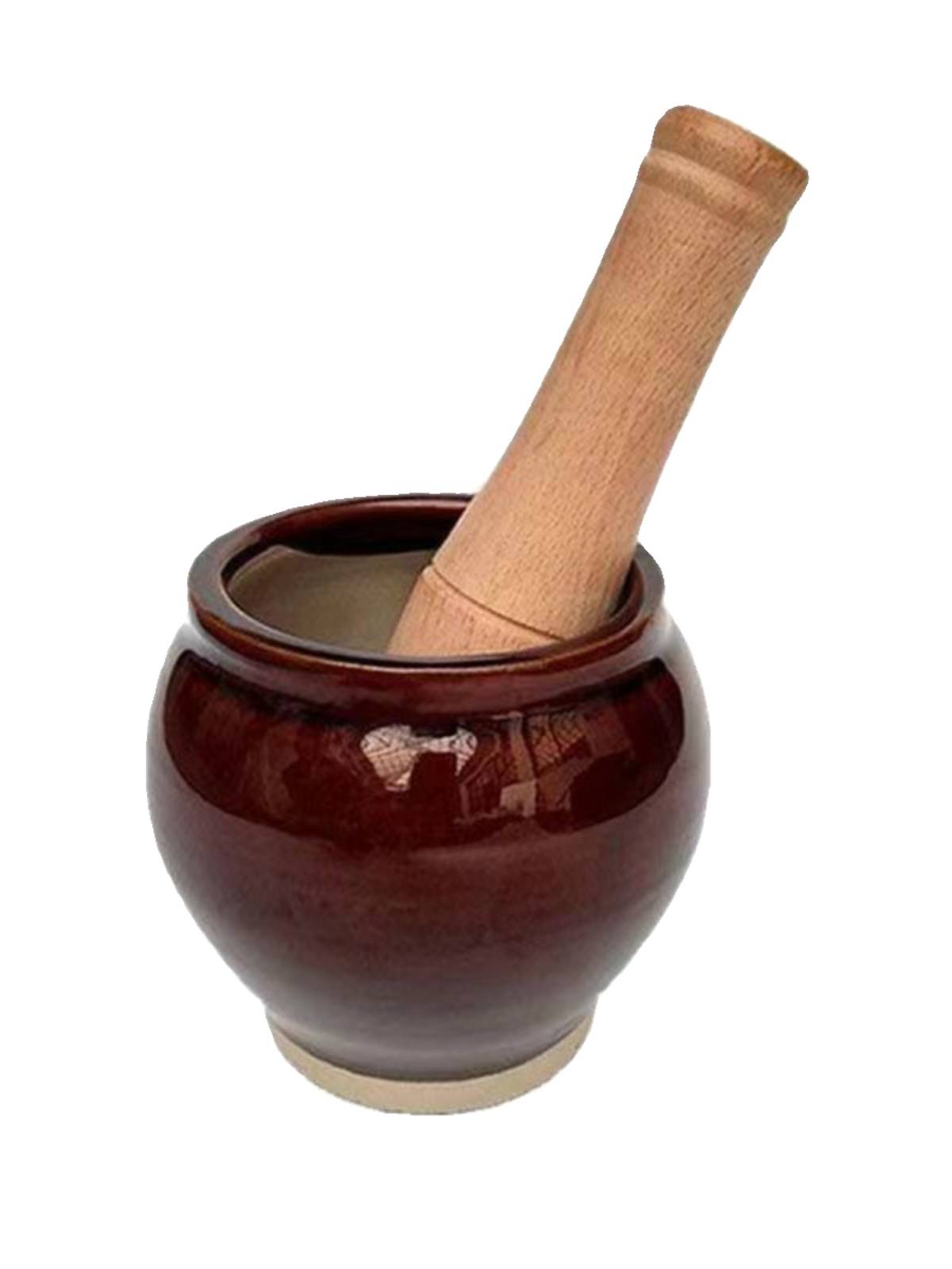 Household old -fashioned garlic mortar grinder manual tinker ceramic garlic mortar smashed garlic cans pressed garlic to oppose the nest