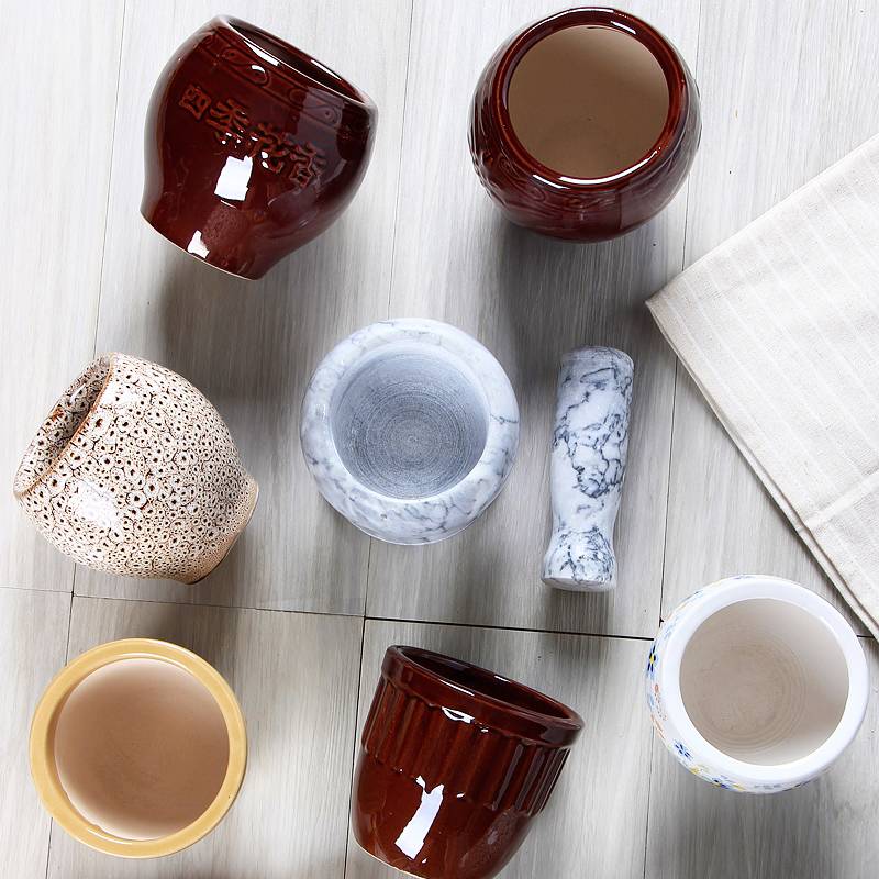 Earth Pottery Ceramic Garlic Mortar Household Old -style Pin Garlic Traditional Pin Garlic Pine Ceramic Garlic Tanks Smash Charm Tanks Pin Garlic Mud