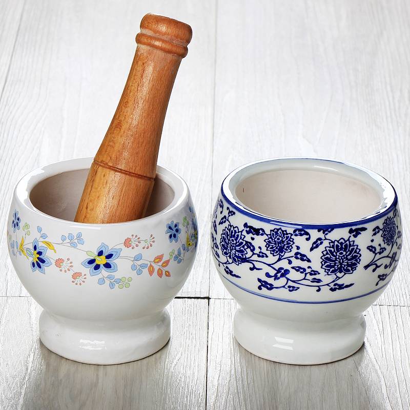 Earth Pottery Ceramic Garlic Mortar Household Old -style Pin Garlic Traditional Pin Garlic Pine Ceramic Garlic Tanks Smash Charm Tanks Pin Garlic Mud