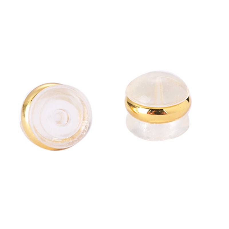 After the silicone ear blocked, the 18K gold -ear stuffy is ultra -tight gold -plated anti -allergic artifact super fine anti -slip round