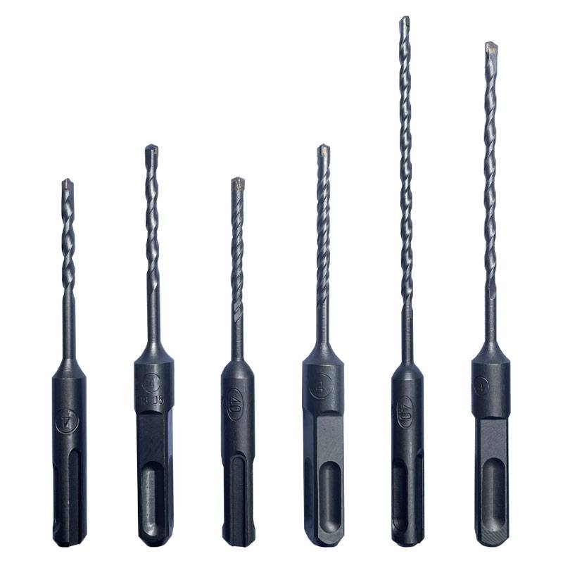 4mm electric hammer drill head, round handle, two pits, two pits, two -slot drill head handle, four pits of concrete punching stone drilling stone drilling yg8 alloy