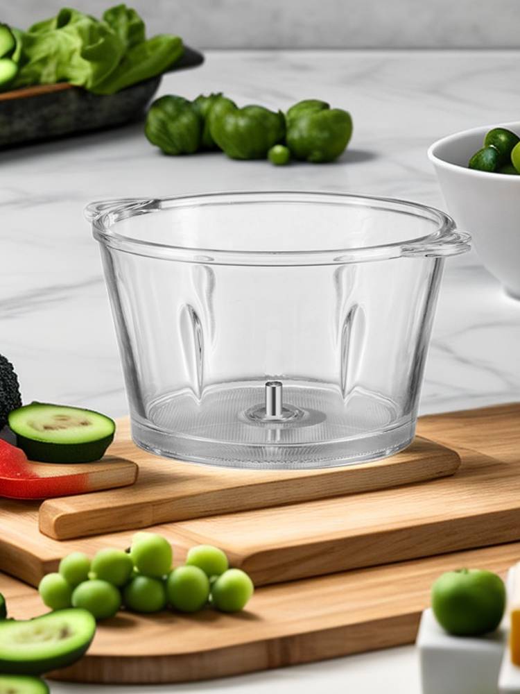 Great meat grinding machine bowl cup accessories home cooking machine mixer dumpling stuffing garlic mud machine stainless steel bowl glass bowl cup