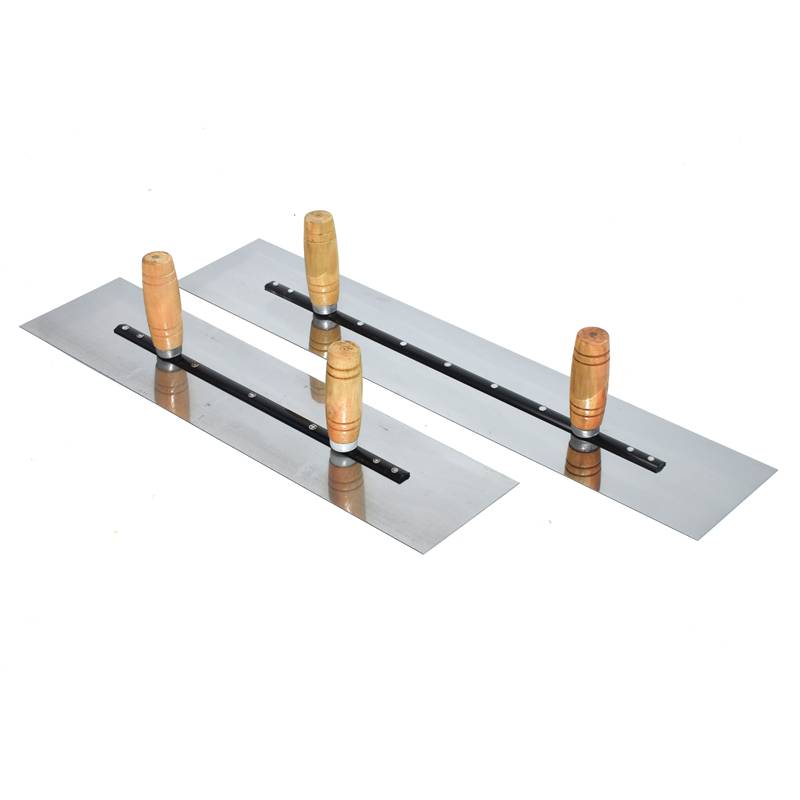 Double handle stainless steel palatin scraper batch wall to find a flat batch gray knife tool scrape the big white plate and the clay knife
