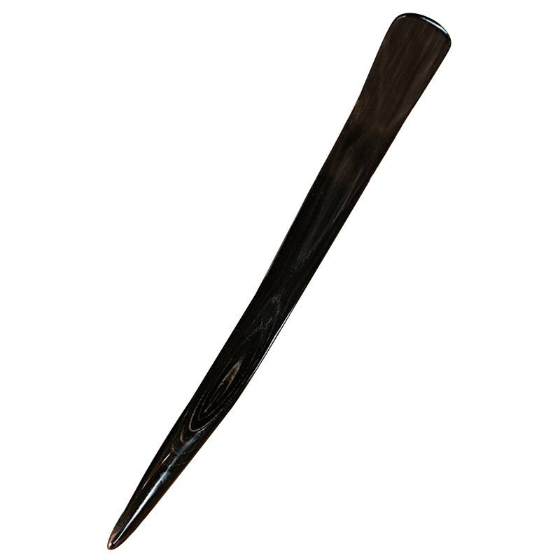 Yunben scraping plate extend the back -angle of the back -angle natural black cattle horns massage scraping back shot