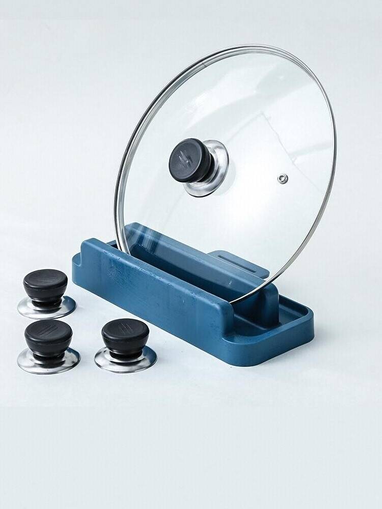 A pan-cap steeled glass cap with a transparent lid and a pan-knob stench