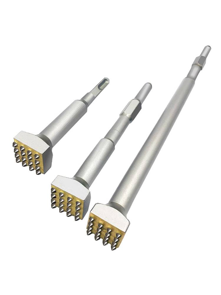 Alloy flower hammer head electric hammer square handle Small electrocarca six corner extended hair hammer head concrete stone lychee noodles