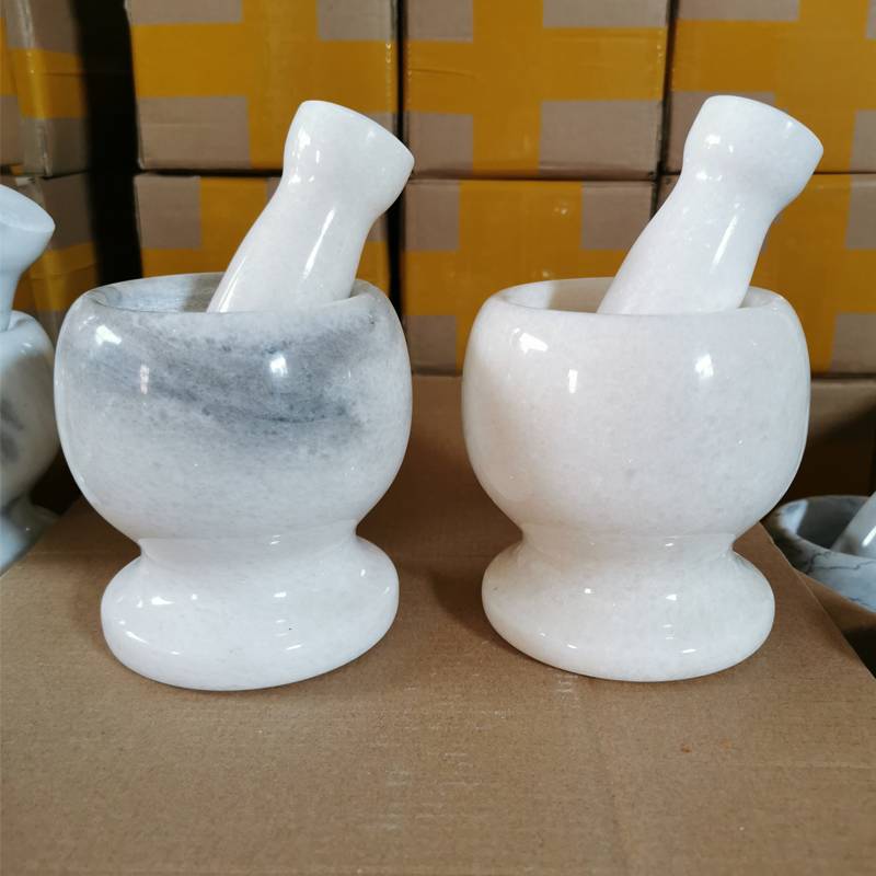 Natural marble pounds garlic artifact Household manual garlic mud mud pounding garlic can presses garlic, mortar garlic mortar