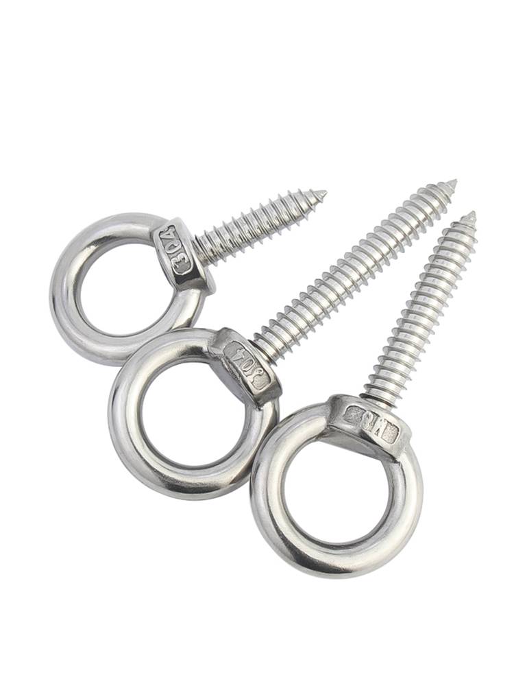 304 stainless steel suspension self -attack screw ribbon ring self -attack nail linked self -drill sheep eye ring wood screw sound