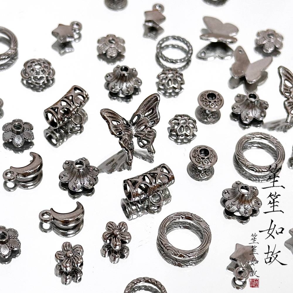 Gun Black Basic Three -way Butterfly Demon Parts DIY Handmade Beads Material Bracelet Decoration Pearl Accessories