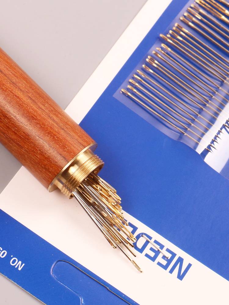 Handmade hand joints handmade big eye needle stitching clothes needle thread embroidered needle long needle seaming quilt needle gold tail pin steel needle
