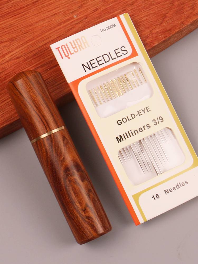 Handmade hand joints handmade big eye needle stitching clothes needle thread embroidered needle long needle seaming quilt needle gold tail pin steel needle