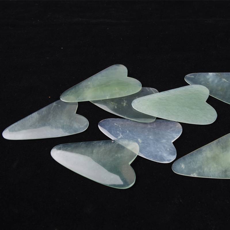 Jade Clean hair follicle cleansing scrape plate Face face and facial dedicated scraping plate ultra -thin heart -shaped beauty scraper deep clean