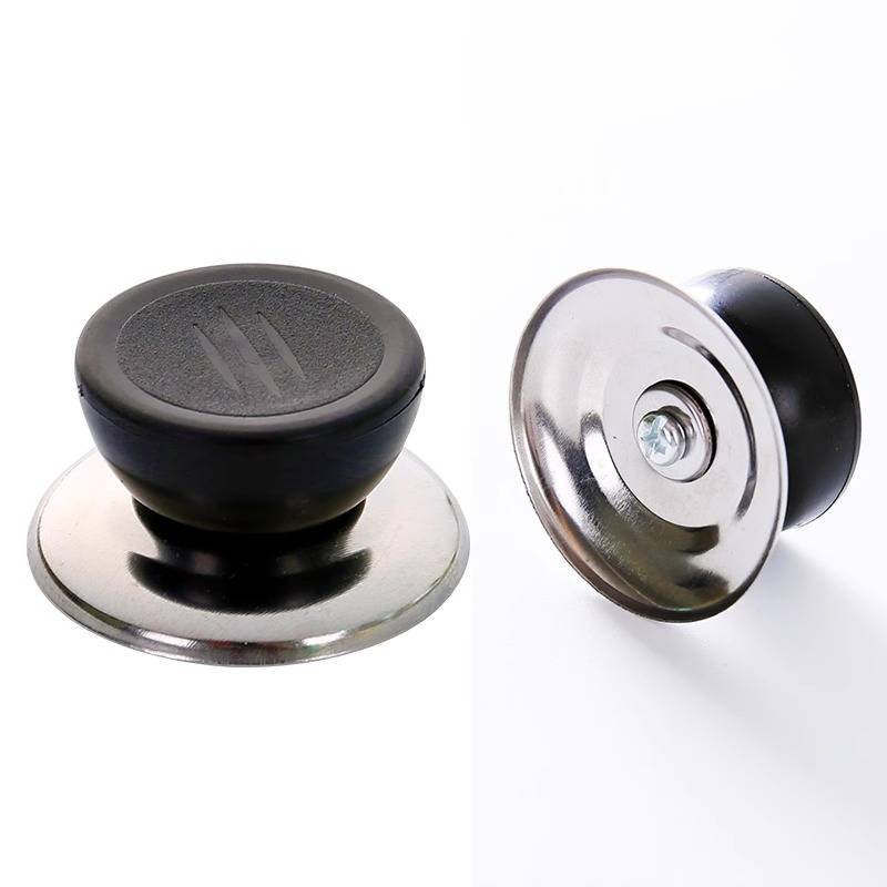 A pan-cap steeled glass cap with a transparent lid and a pan-knob stench