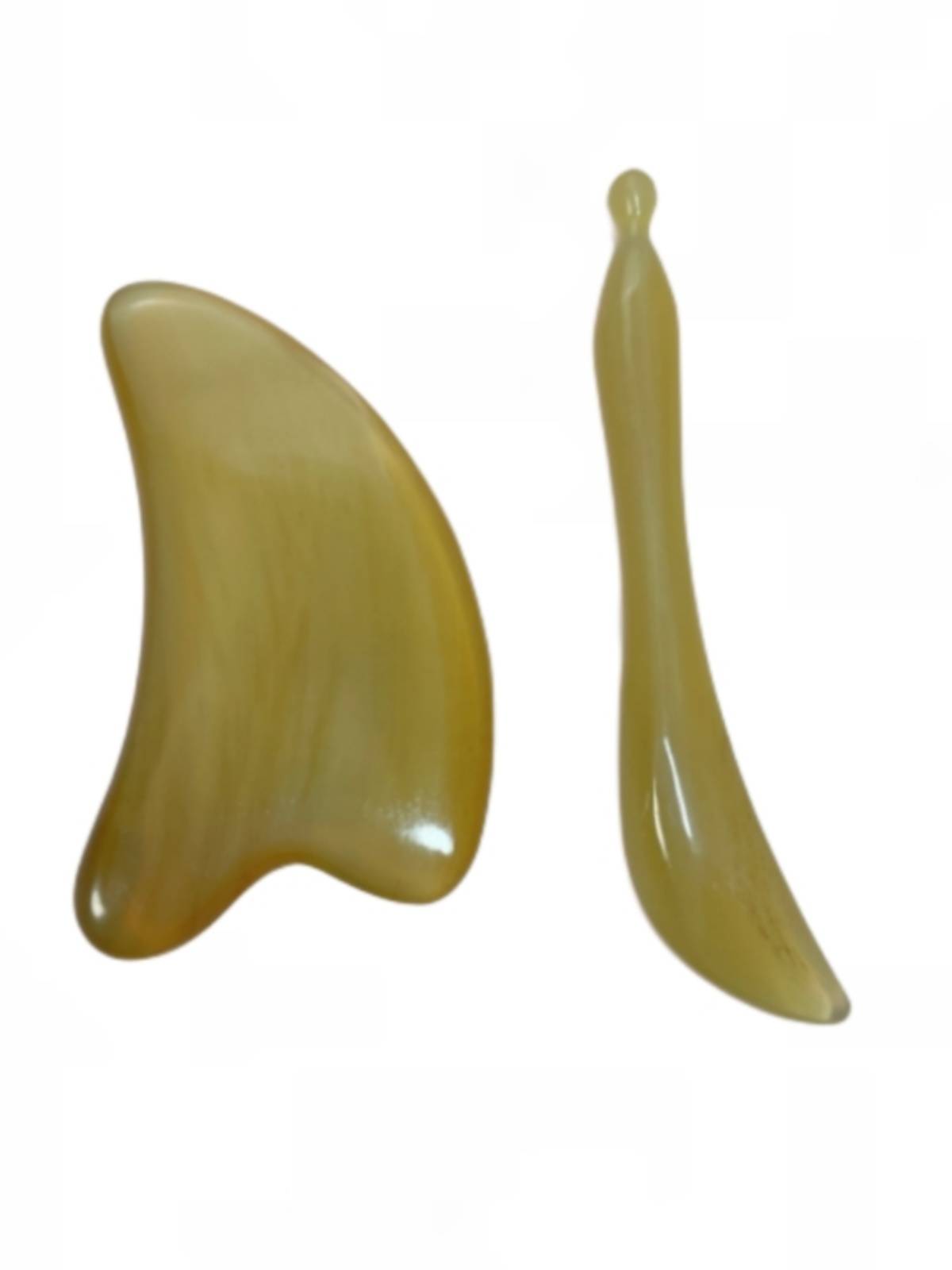 Natural white water cattle horns scraper plate facial beauty special size face size face rib stick thin slice massage eye five teeth comb