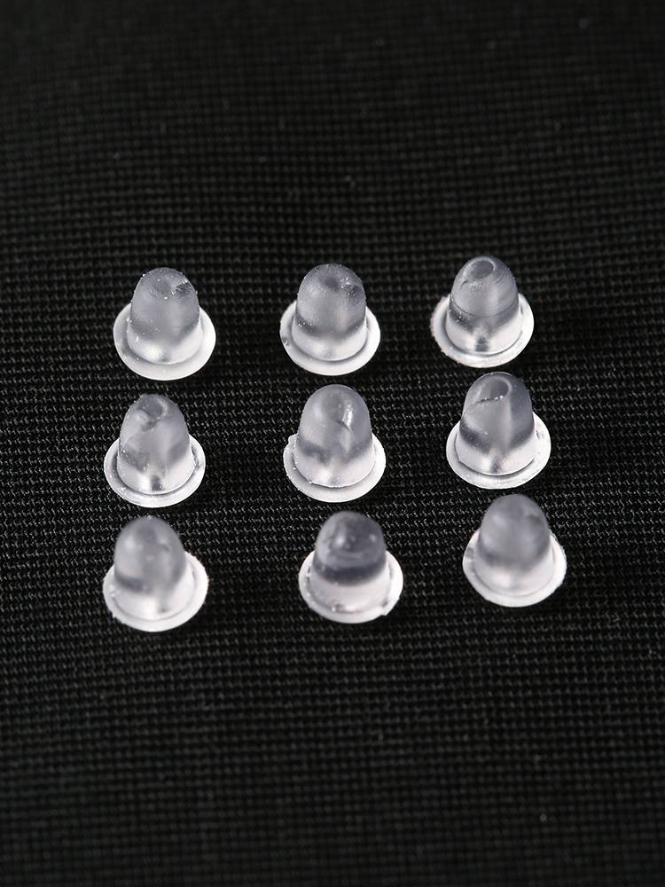 Ear blocked silicone blocked ear hat Earrings Cast -plastic anti -allergic plastic plug transparent earrings plug buckle earrings plug
