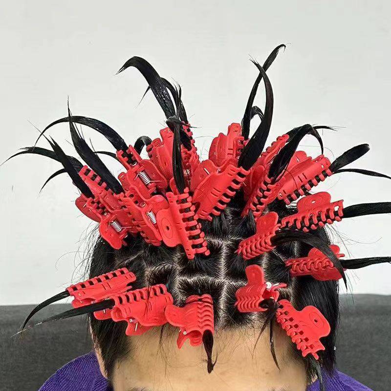 Men and women perm, Morgan hot tin foil, hot firework, hot permanent scalding, pan -burn the cranial top increases perm rooted