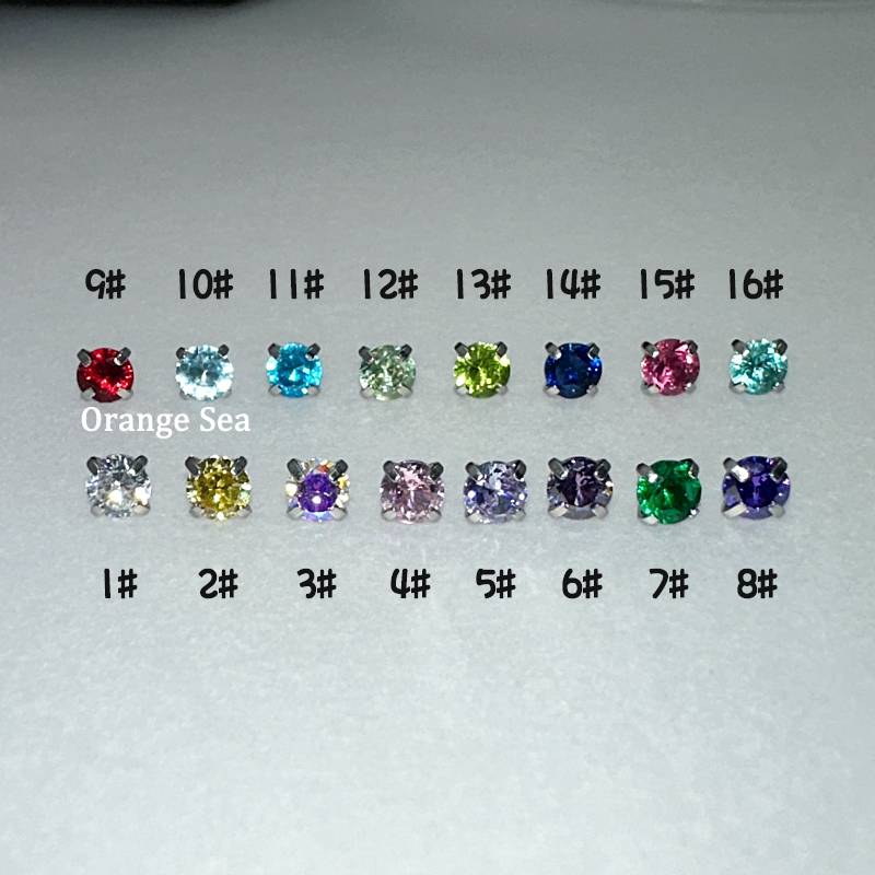 Orange Sea Flashing Single Diamond Drilling Single Packing Titanium Steel Inner Thread DIY Turburus 1.2 Coarse needle