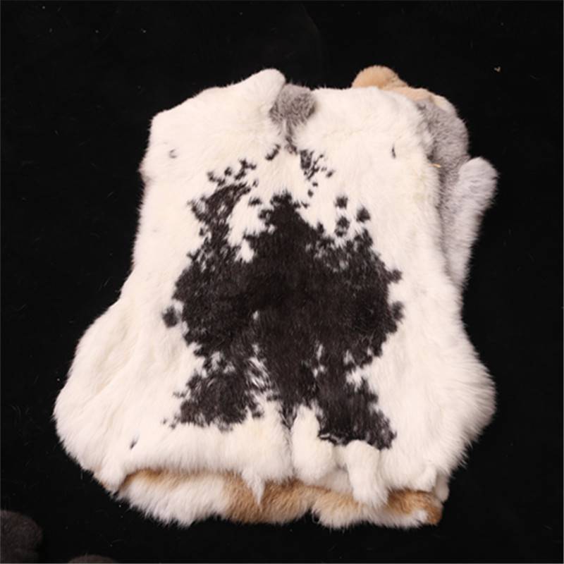 Promotion Rabbit skin full raw material smoke gray grass rabbit leather DIY real rabbit fur grass knee cushion cushion