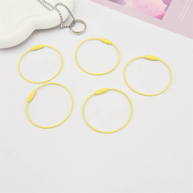 Key fittings - steel wires - 06 lemon yellow - 10