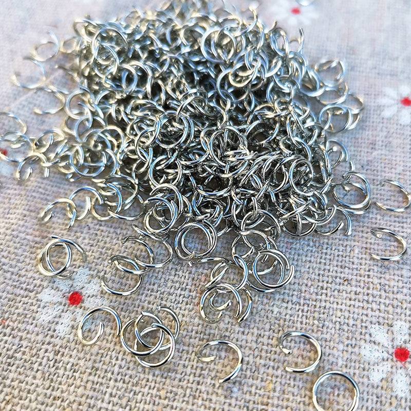 DIY opening ring metal closed -mouth ring decorative link ring iron circle electroplating activity opening ring hand chain necklace accessories