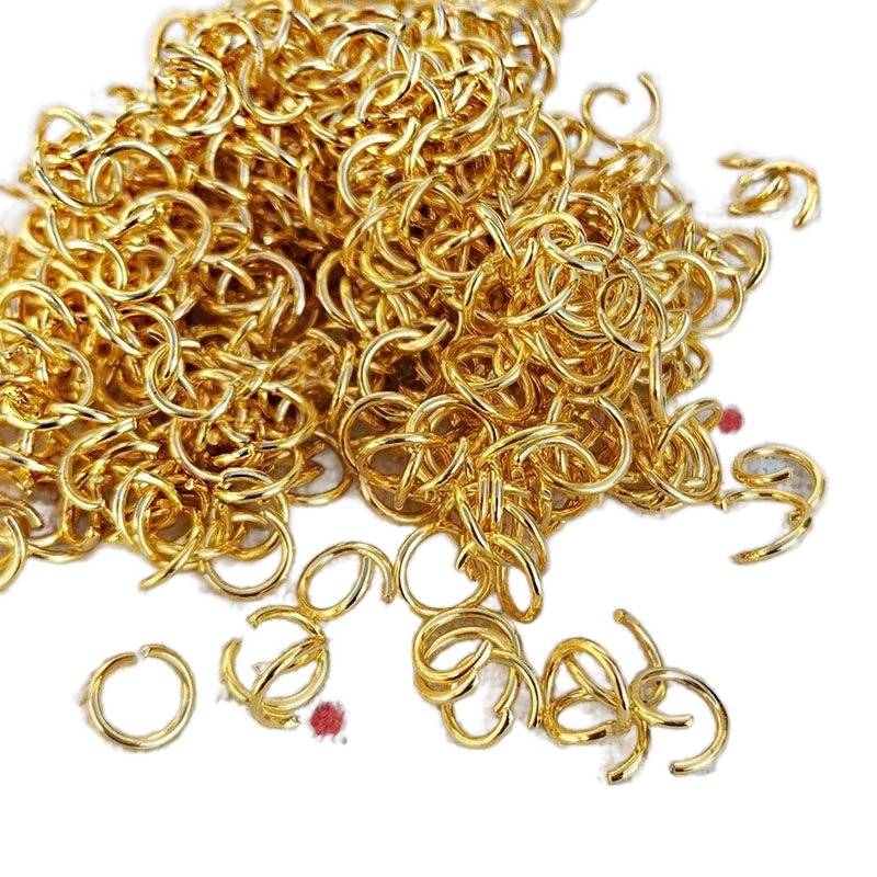 DIY opening ring metal closed -mouth ring decorative link ring iron circle electroplating activity opening ring hand chain necklace accessories