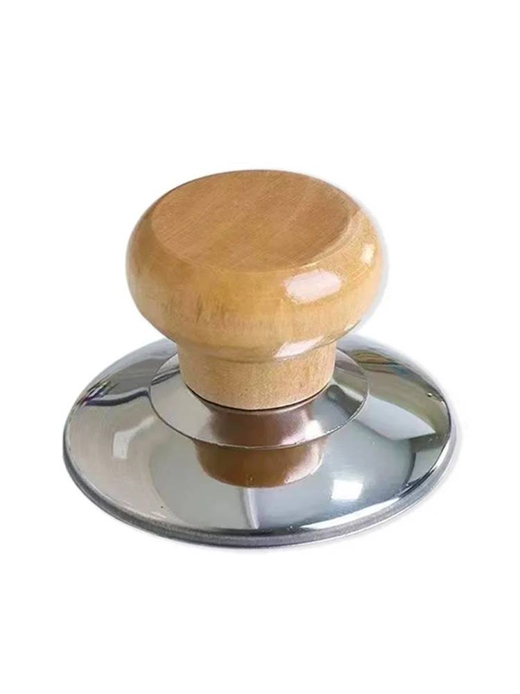 Pan cap cap cap cap cap cap, pantraction-proof pantraction button, solid wooden stainless steel fitting mat handle