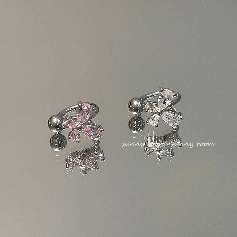 Flashing Bowlon Lip Ring 1.2mm Titanium Steel Lip Nail U -Horseshoe Horse Horses Passing High -level Senior Sweet Cool Woman