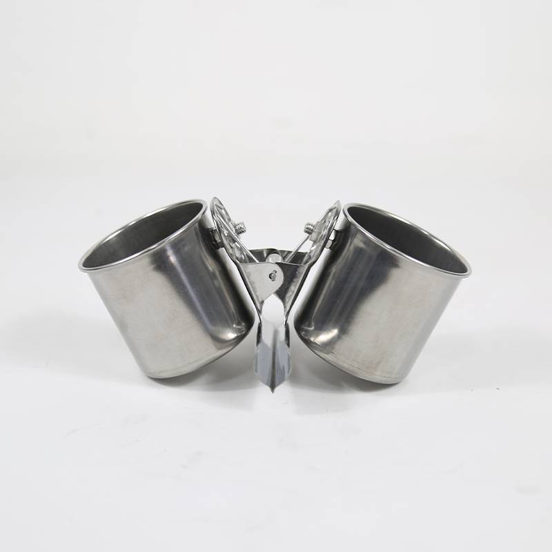 No stainless steel in a double cup