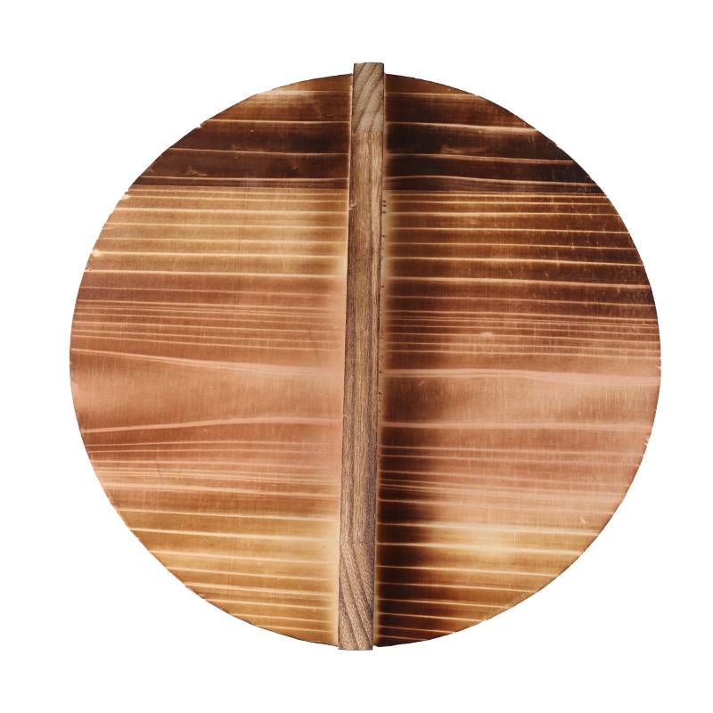Cupca lid home round pot lid thickened solid wood pot lid Rural large pot lid fir fir water cylinder lid round type
