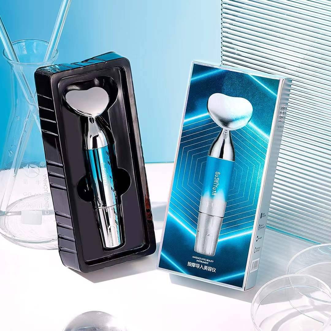 (HF vibrates ) Ice blue heart beauty dresser