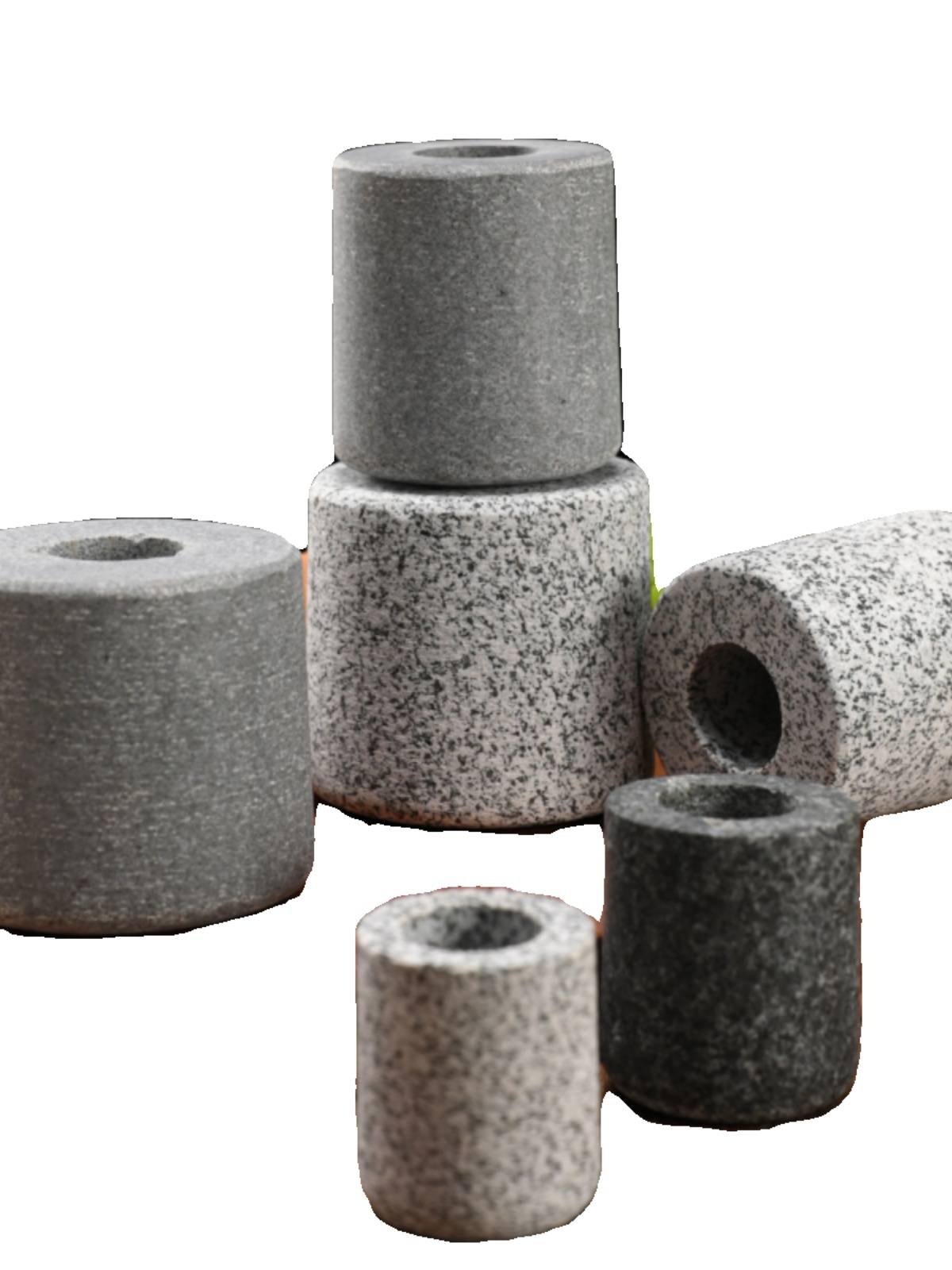 Stone mortar puts the grinding garlic mud peel garlic, garlic, stone handle handle and wood head handle handle