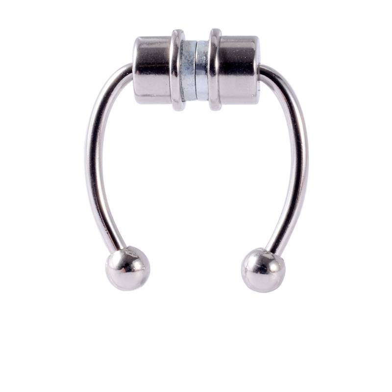 European and American fashion trend personality nose raing magnets fake nasal ring do not need to wear pilot horseshoe nose nail jewelry women